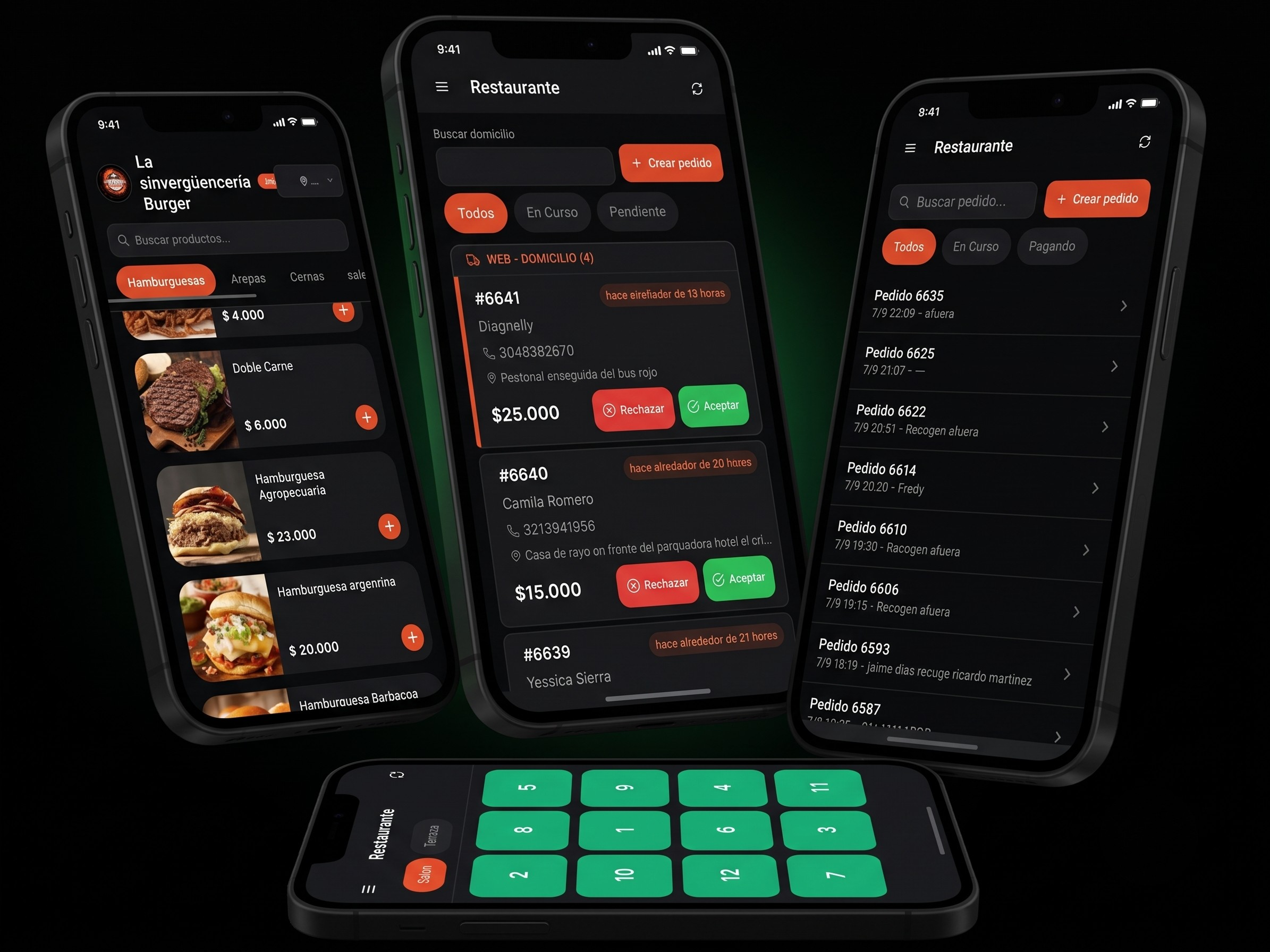 Mockup del proyecto Sirvo: Ecosistema Operativo y de Pedidos (Foodtech SaaS)